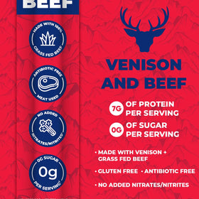 Deli Direct Apex wild game venison jerky sticks close-up, bold aroma and lean texture