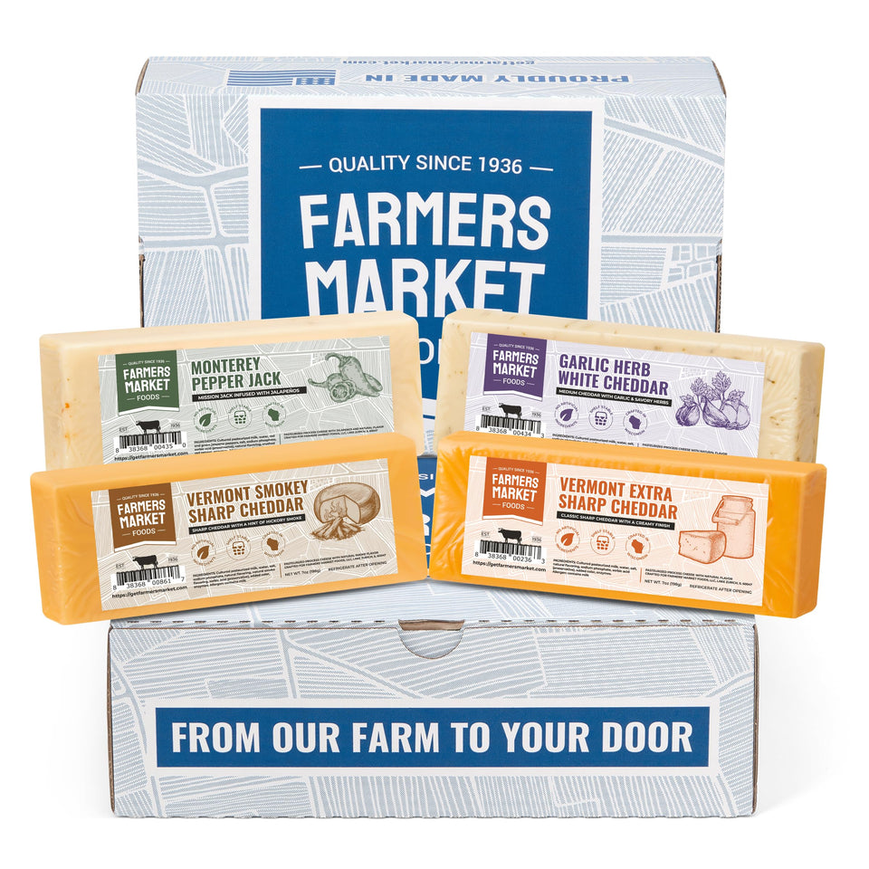 Deli Direct Wisconsin cheese blocks four 7oz collection, ideal for gifting