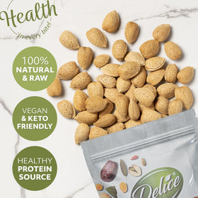 Delice almonds in-shell ready for salads, baking, or homemade butter.