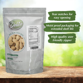 Delice almonds in shell nutrition profile highlighting fiber and protein