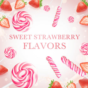 Delicyum pink-white swirl disc lollipop provides an eye-catching dessert display.