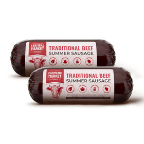 Deli Direct Farmers Market summer sausage 12oz 2-pack traditional beef for entertaining boards