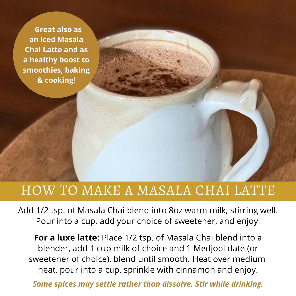 DelighTeas Chai Latte Foam Creation for creamy caffeine-free lattes