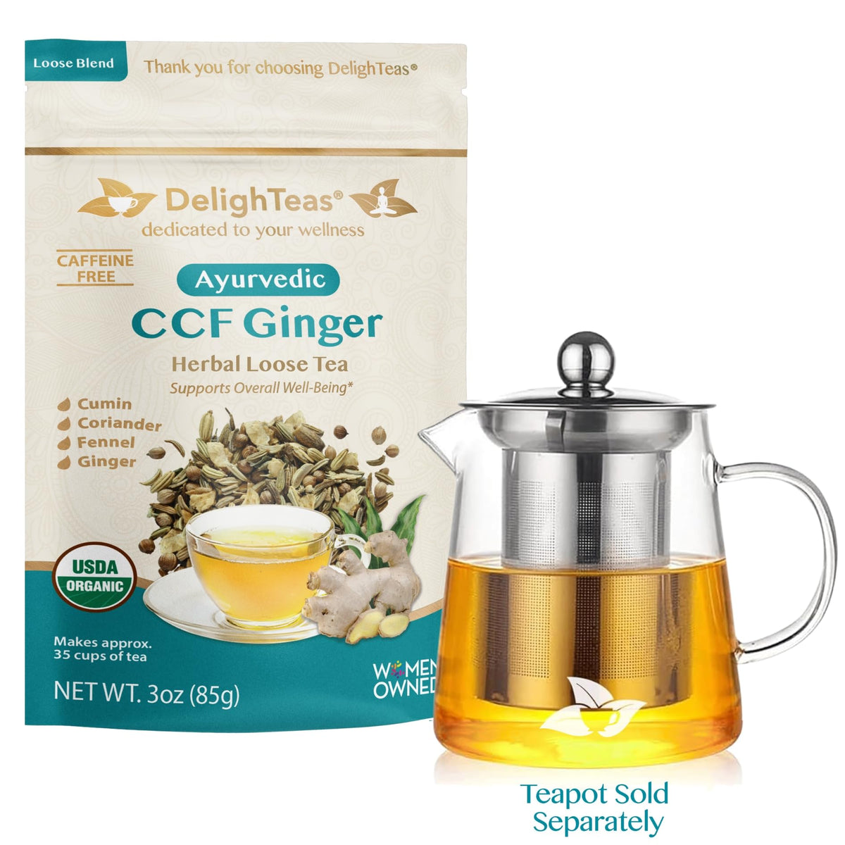 Caffeine-free and sugar-free profile supports daily wellness routines.