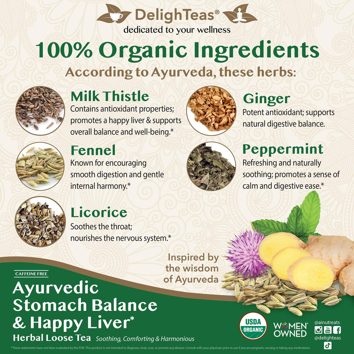 DelighTeas Licorice flavor for gentle balance.