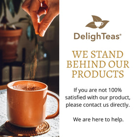 DelighTeas Made in USA Label emphasizing quality and lab-tested ingredients