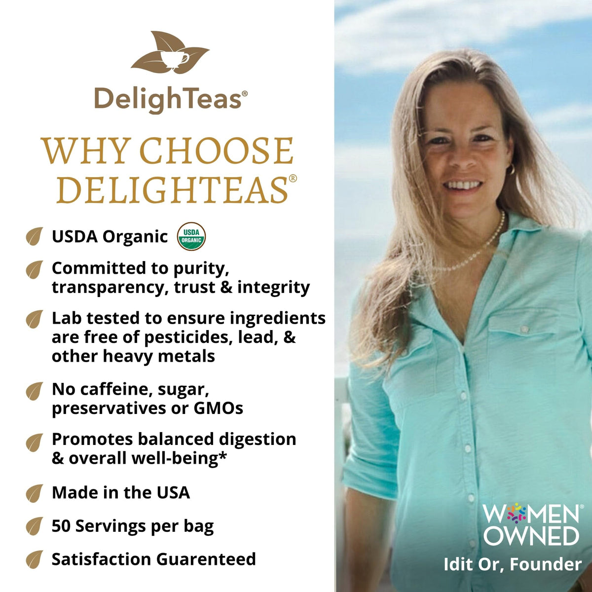 DelighTeas Organic herbs Milk Thistle for daily wellness.