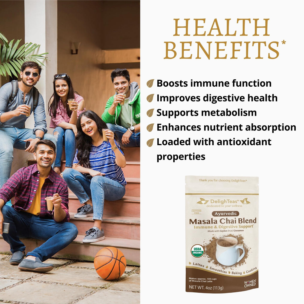 DelighTeas Organic True Ceylon Cinnamon Bowl for premium spice flavor