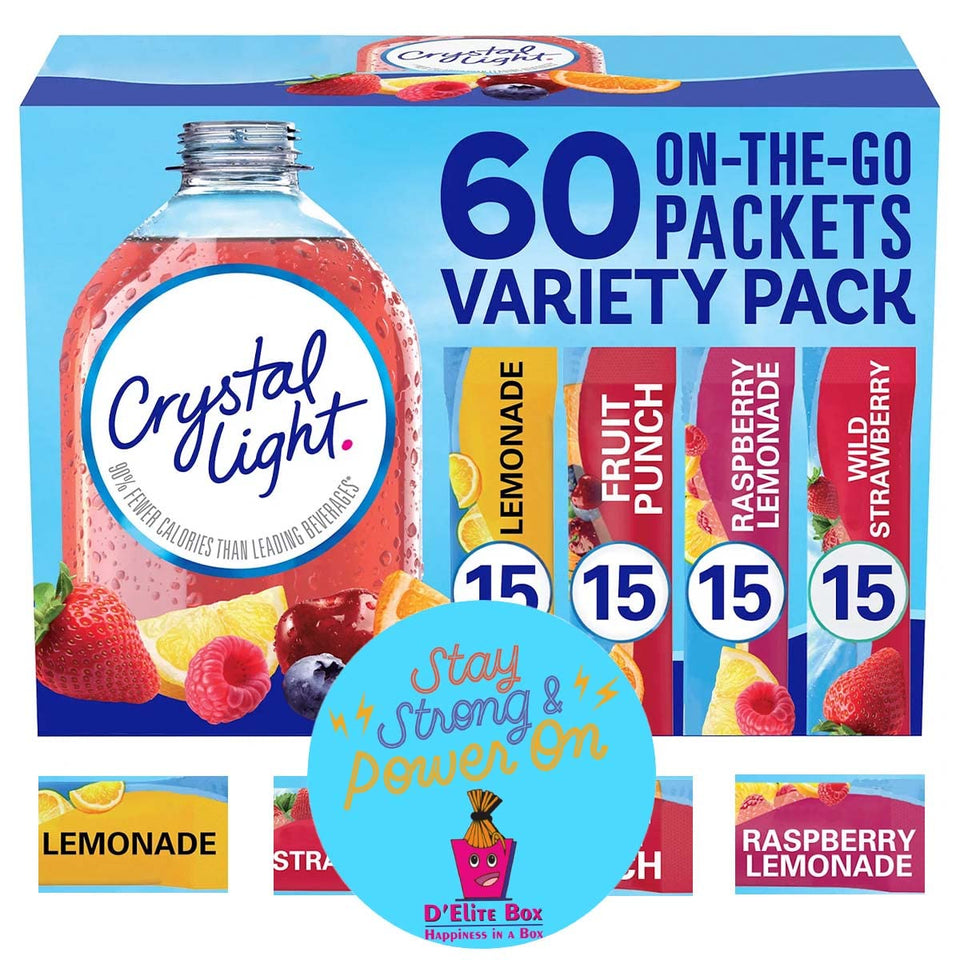Delite Box Crystal Light lemonade on-the-go packet for quick hydration