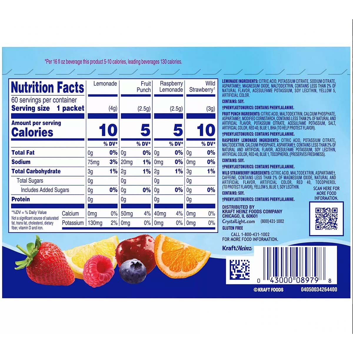 Delite Box Crystal Light wild strawberry on-the-go packet in a bottle