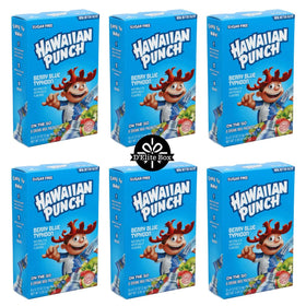 D'Elite Box Hawaiian Punch Berry Blue zero sugar box front, convenient on-the-go refreshment.
