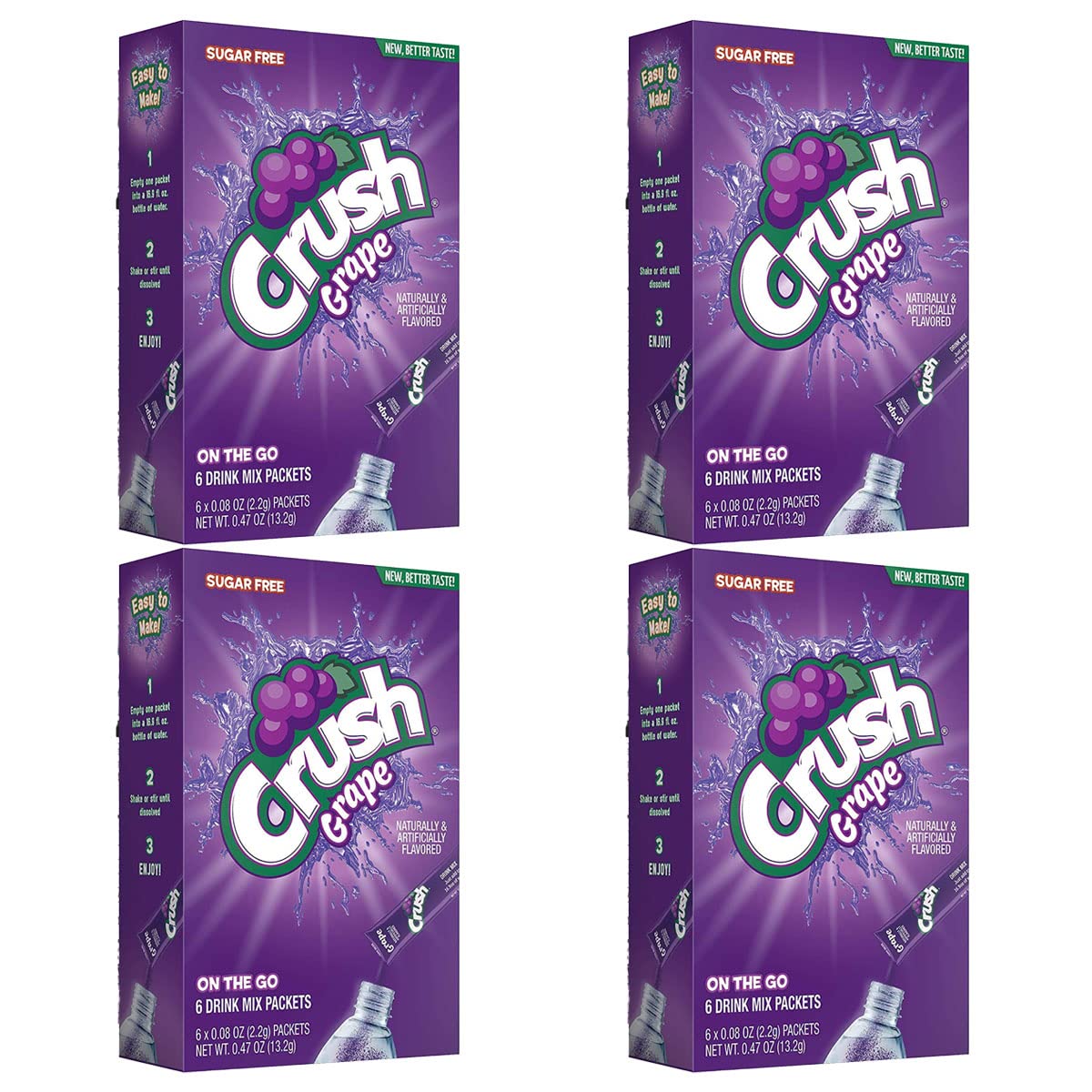 Delite Box Crush Grape packets ideal for on-the-go hydration