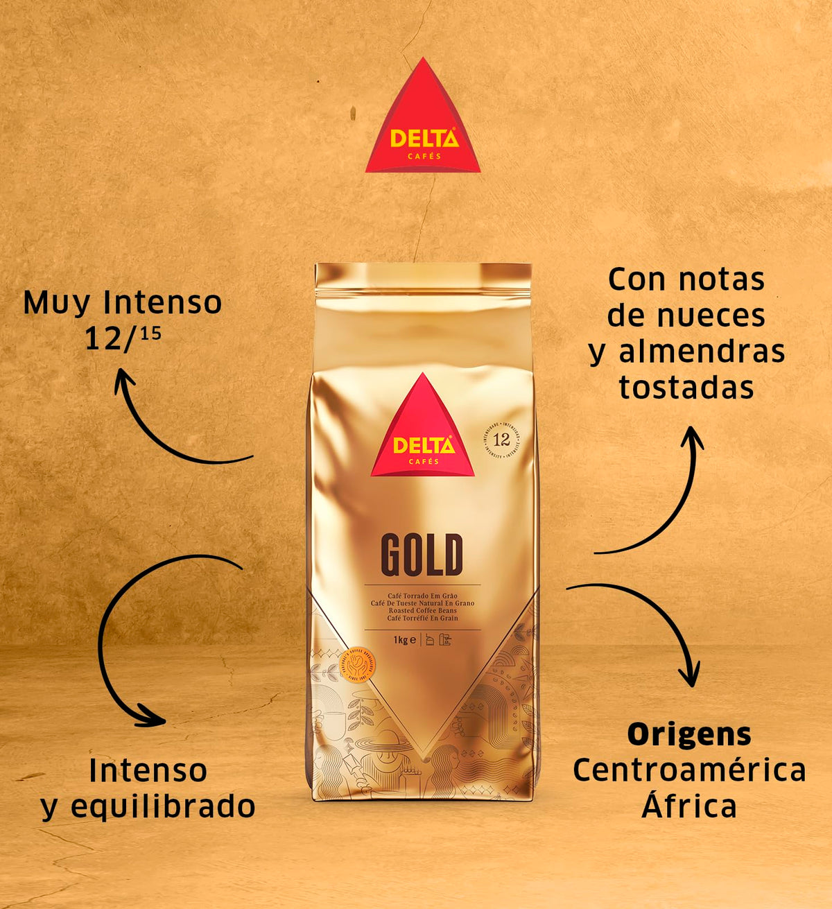 Delta Cafés Gold honey and fruit notes offer a nuanced morning sip.