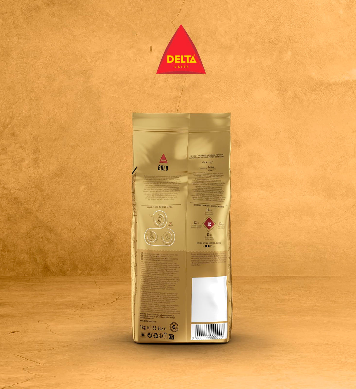 Delta Cafés Gold slow roast delivers smoother flavor with less bitterness.