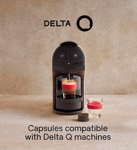 Delta Q EpiQ espresso pour with rich crema for home use.