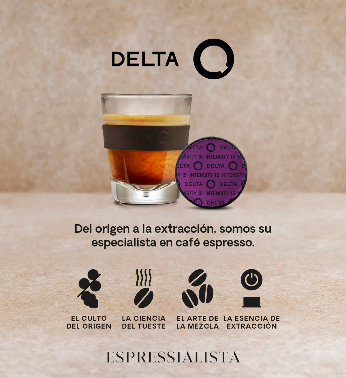 Delta Q MythiQ intensity 15 pods deliver bold, full-bodied espresso at home
