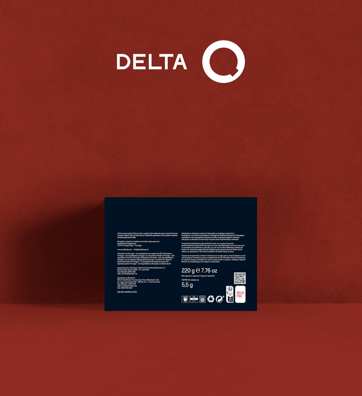 Delta Q Qalidus XL-pack box with 40 capsules on desk