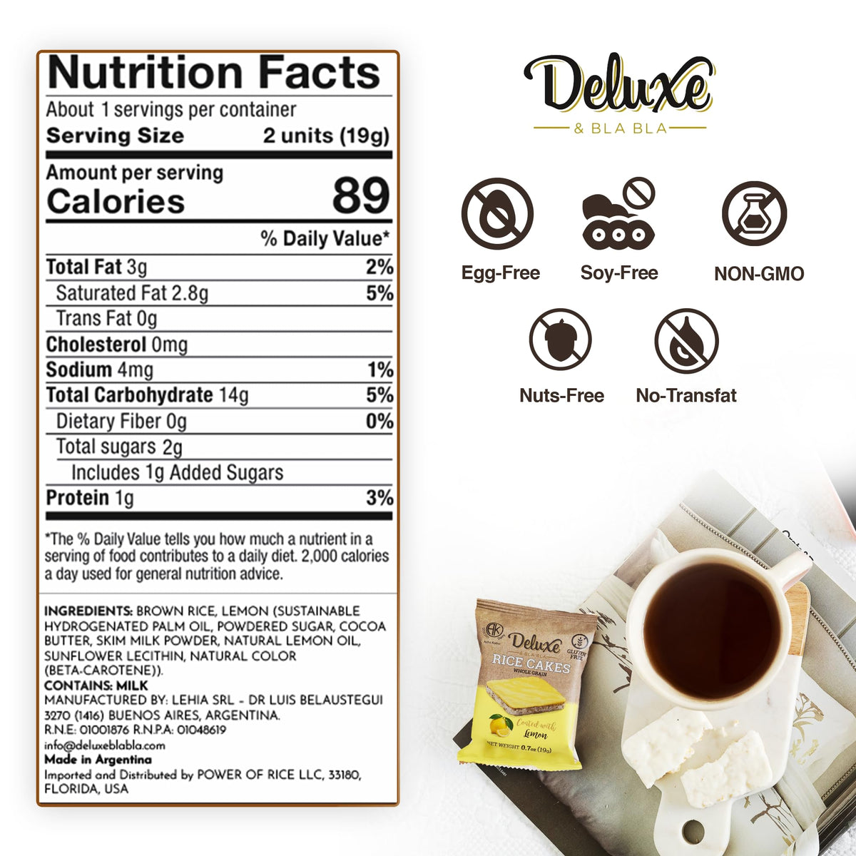 Deluxe & Bla Bla 12-pack display emphasizes convenient grab-and-go snack.