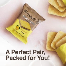 Deluxe & Bla Bla individually wrapped rice cakes stay fresh on the go.