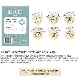 Deluxe Fine Foods vanilla bean paste closeup showing creamy texture for desserts