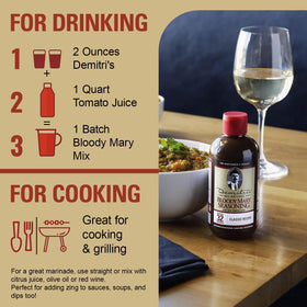 8oz Demitri's bottle ideal for home entertaining and gifting