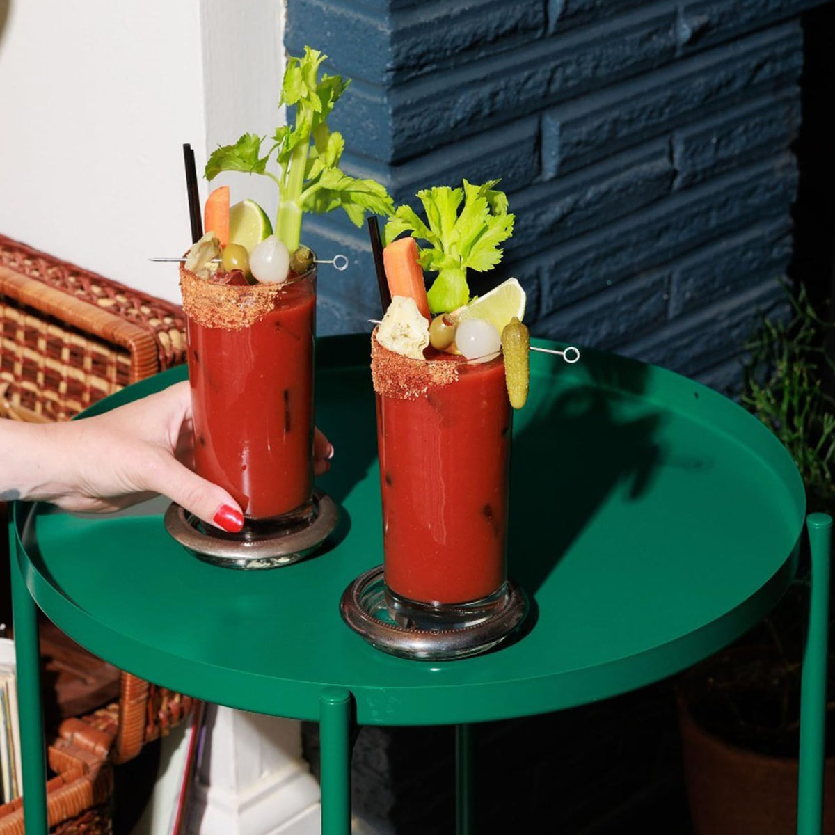 Demitri's Bloody Mary on brunch table for festive gatherings