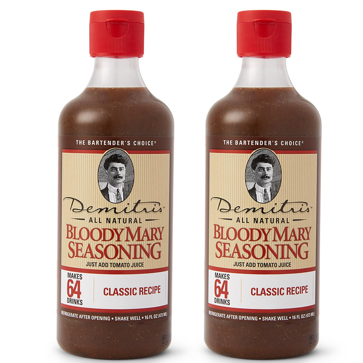 Demitri's Bloody Mary Seasoning Classic bottle pour for bold cocktails