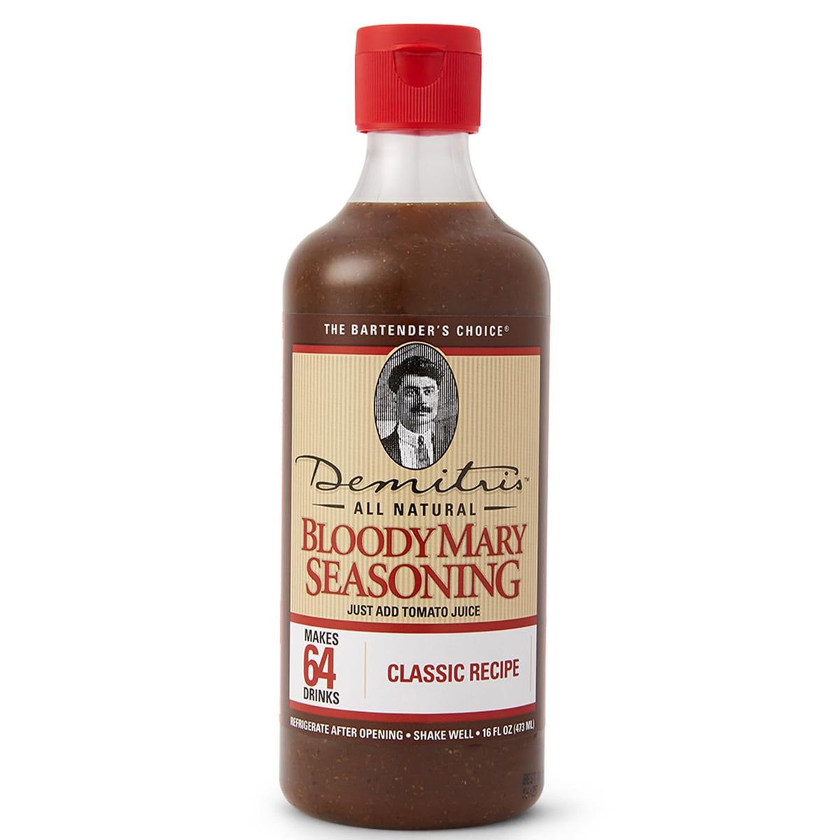 Demitri's Bloody Mary seasoning classic bottle for bold home cocktails.