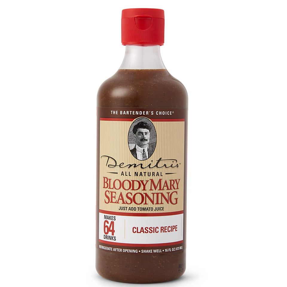 Demitri's Bloody Mary seasoning classic bottle for bold home cocktails.