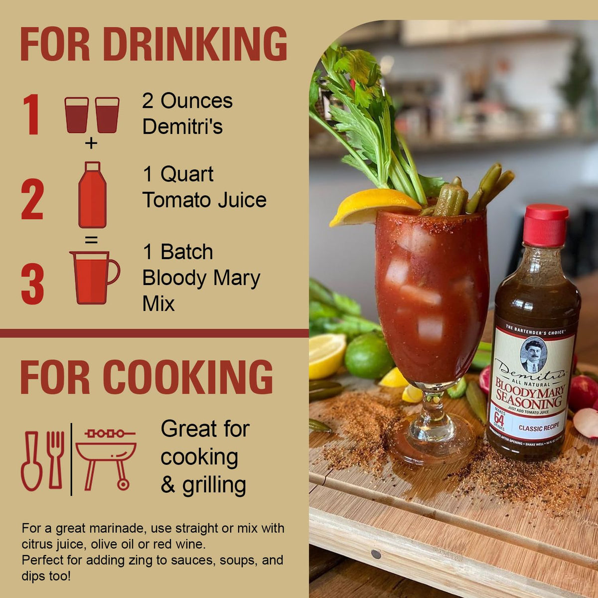 Demitri's Bloody Mary Seasoning Classic camping setup for outdoor flavor