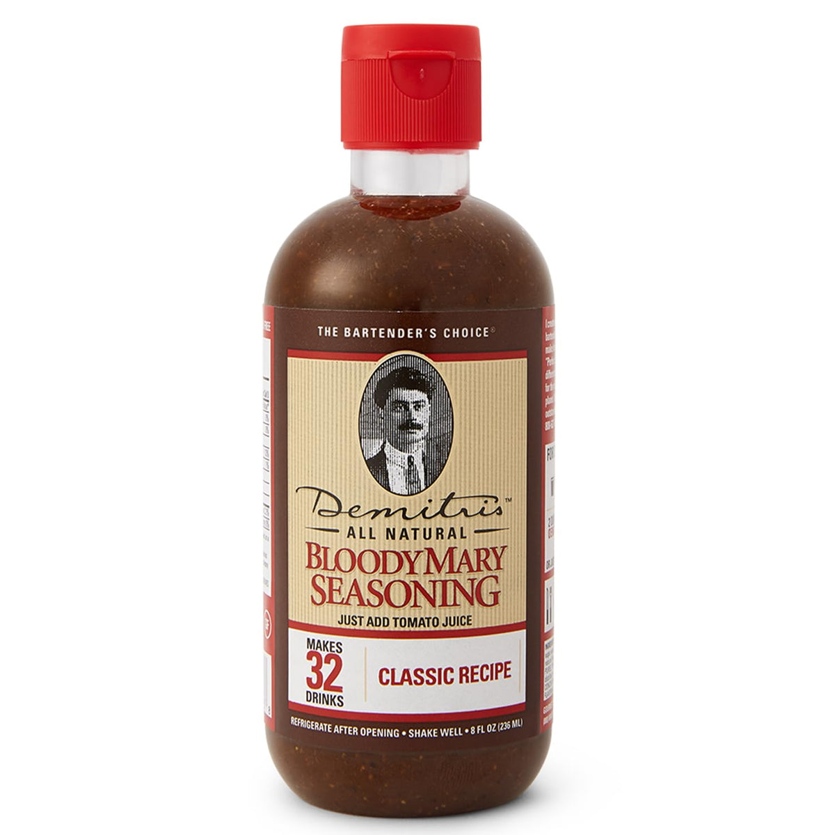 Demitri's Bloody Mary Seasoning Classic Recipe bottle ready for brunch cocktails
