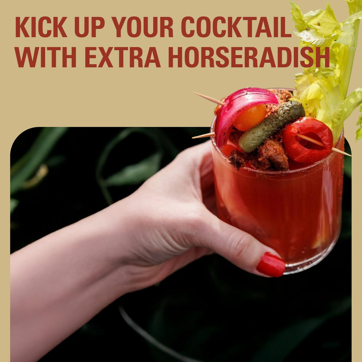 Demitri's Bloody Mary bottle with brunch setup signals party-ready flavor