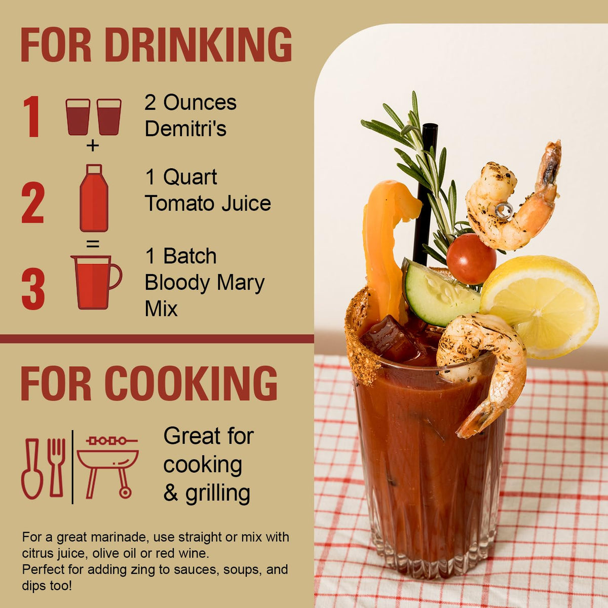Demitri's mix used as marinade adds savory depth to dishes
