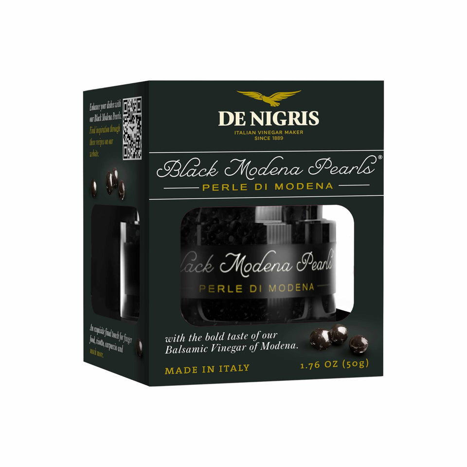 De Nigris Black Pearls with balsamic heart add burst of flavor to salads.