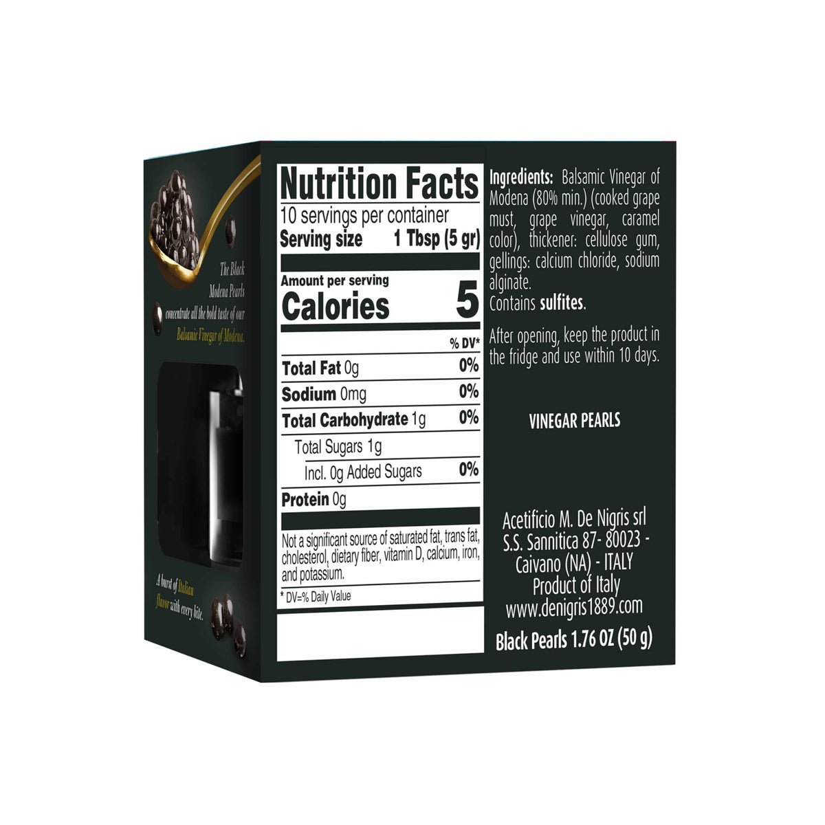 De Nigris Modena Balsamic Vinegar bottle provides a rich glaze for roasted vegetables.