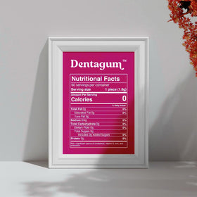 Dentagum on-the-go 60-piece pouch for convenient oral care.