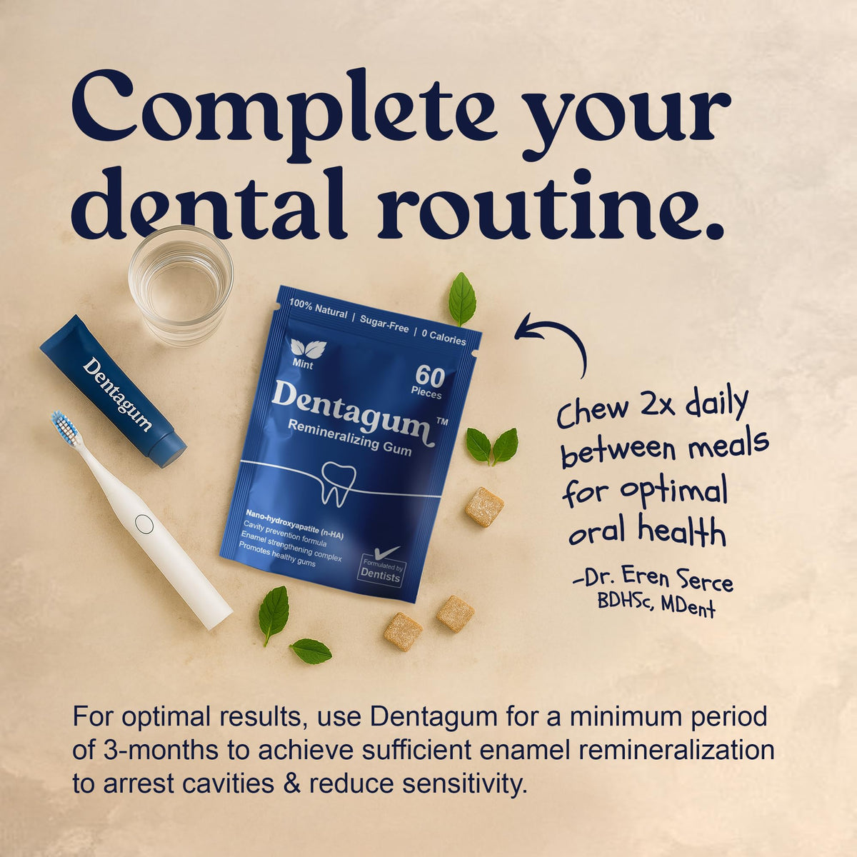 Dentagum tree-sap gum base delivers traditional texture and long-lasting chew.