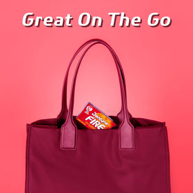 Dentyne Fire gum in a bag ready for travel
