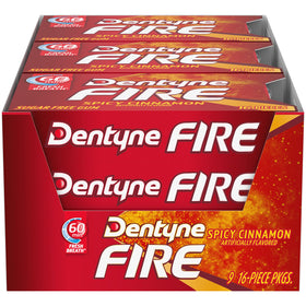 Dentyne Fire nine pack with sixteen pieces for quick refresh after meals