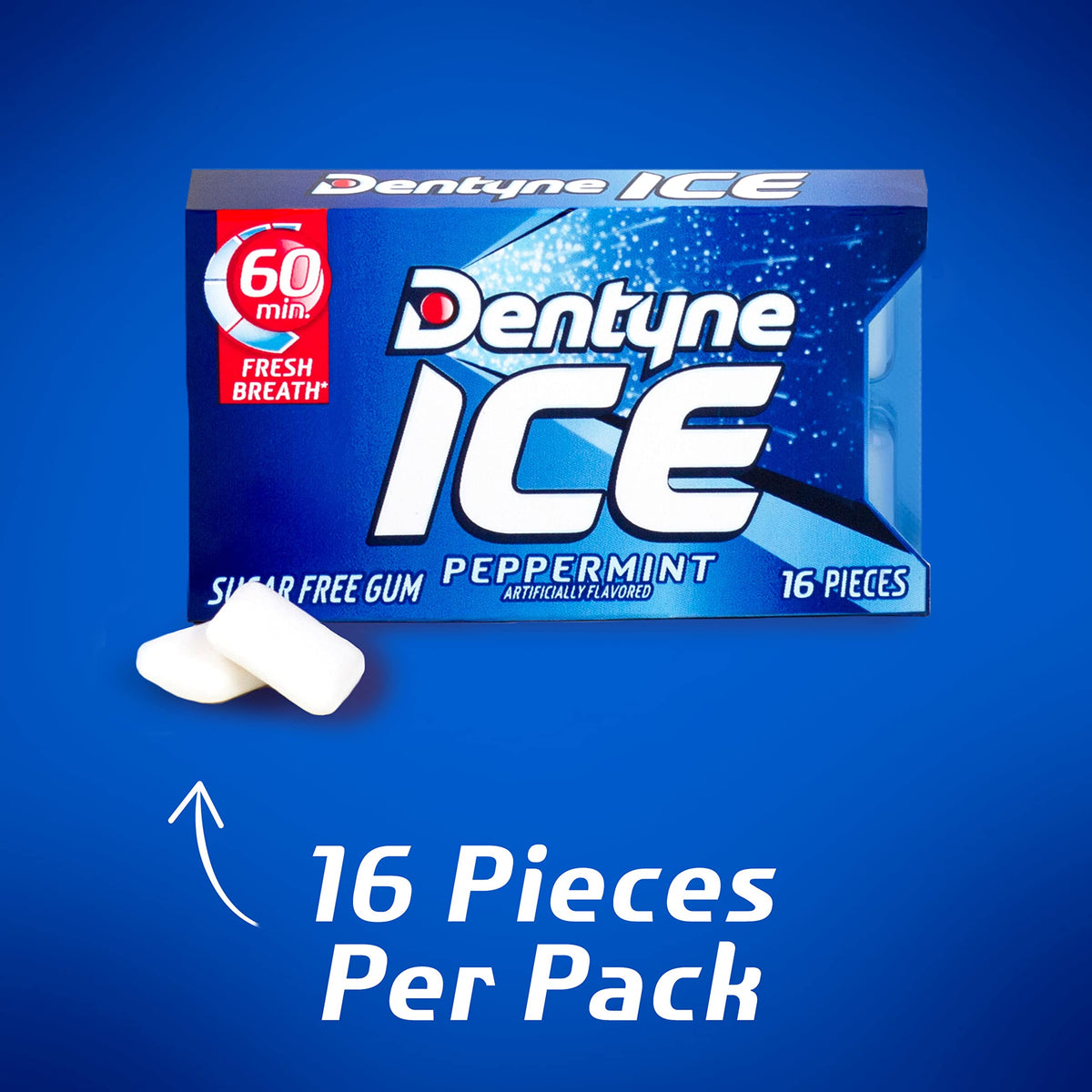 Desk-ready Dentyne Ice Peppermint sugar-free gum packs for quick breath refresh