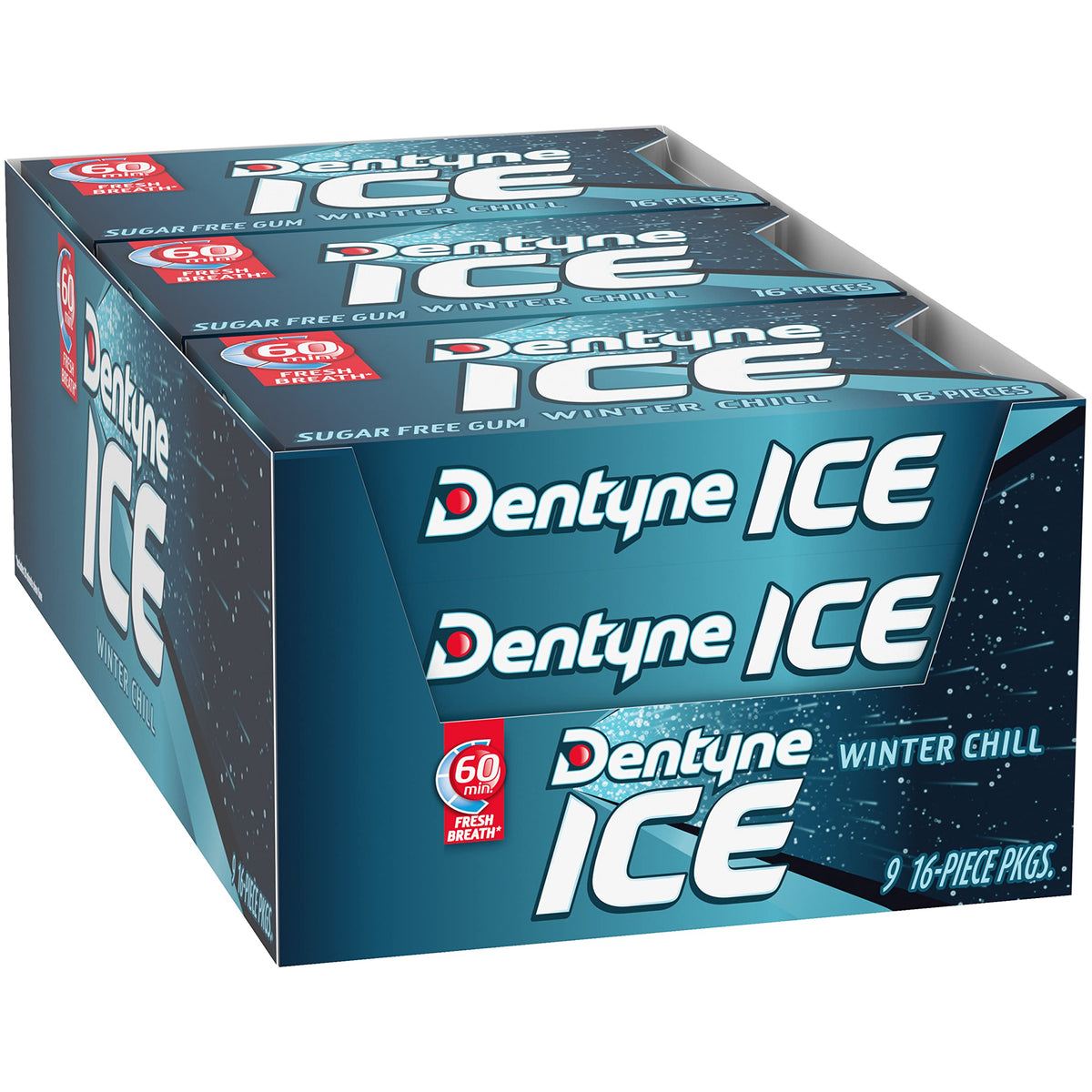 After-meal use of Dentyne Ice Winter Chill gum for a clean finish