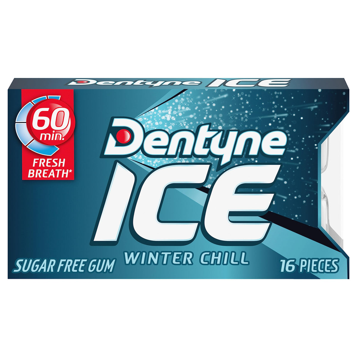 Dentyne Ice Winter Chill outer box highlighted as bulk supply for home or office