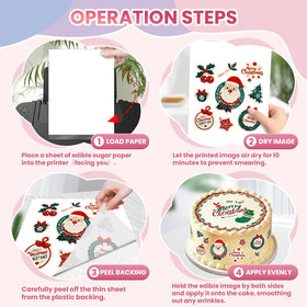 Derzio edible paper on cake and cookies for versatile toppers.