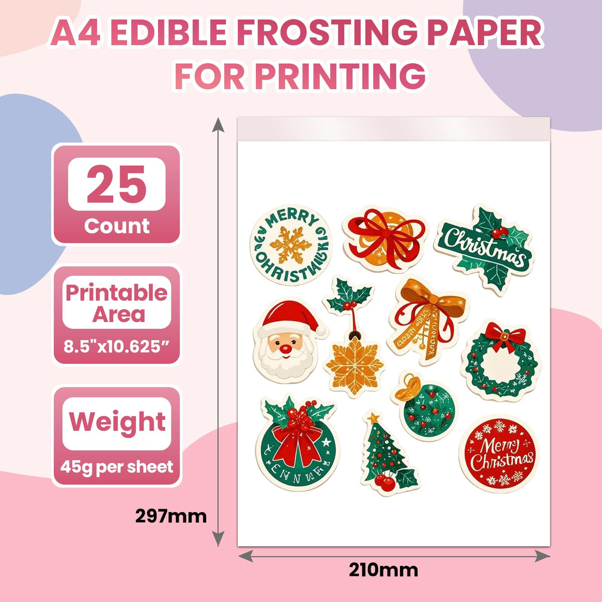 Derzio frosting sheets close-up showing edible texture for vibrant designs.