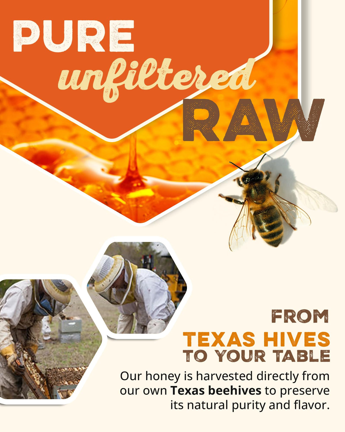 Desert Creek Honey beekeepers oversee hive-to-bottle production for pure flavor.
