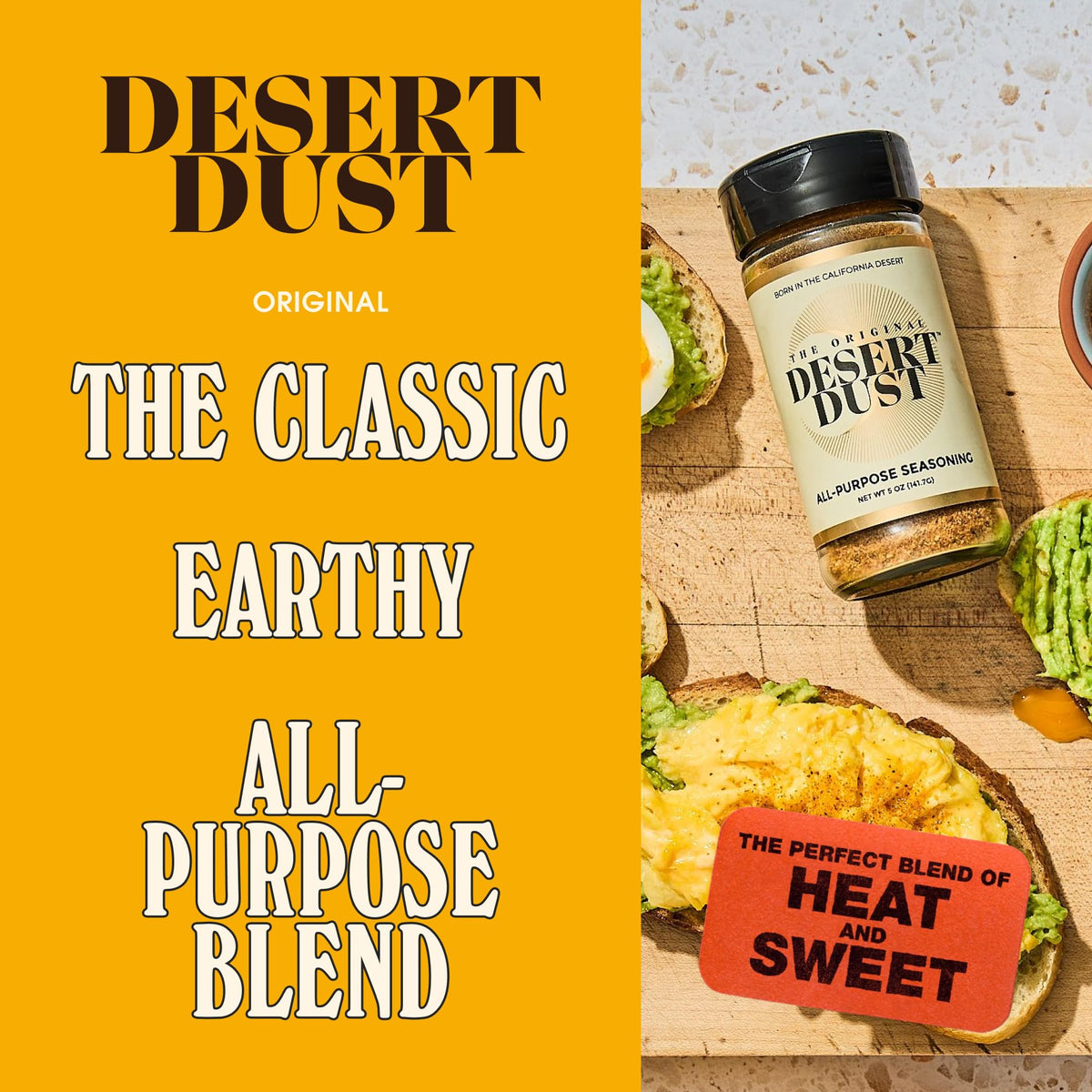 Desert Dust dry rub steak scene shows bold crust and depth.
