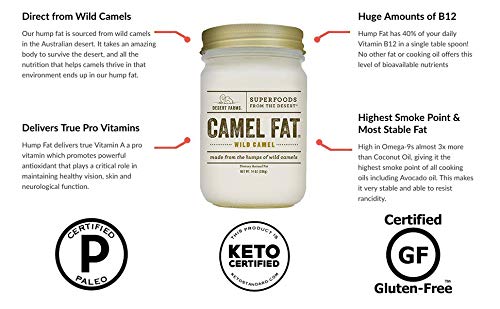 Desert Farms camel hump fat in use in a home kitchen for versatile cooking.