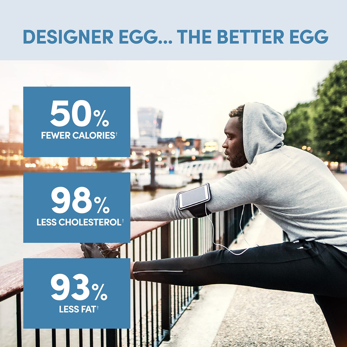 Designer Wellness Designer Egg vanilla shake pouring into a glass demonstrates easy prep.