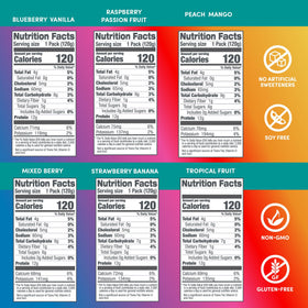 Designer Wellness clean-ingredients badge highlights gluten-free and soy-free formula
