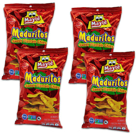 DESPENSA COLOMBIANA Maduritos pack of four sweet plantain chips, convenient pantry snack.